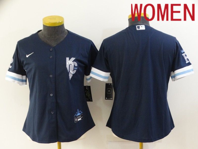 Women Kansas City Royals blank Blue Game Nike 2022 MLB Jerseys->women mlb jersey->Women Jersey